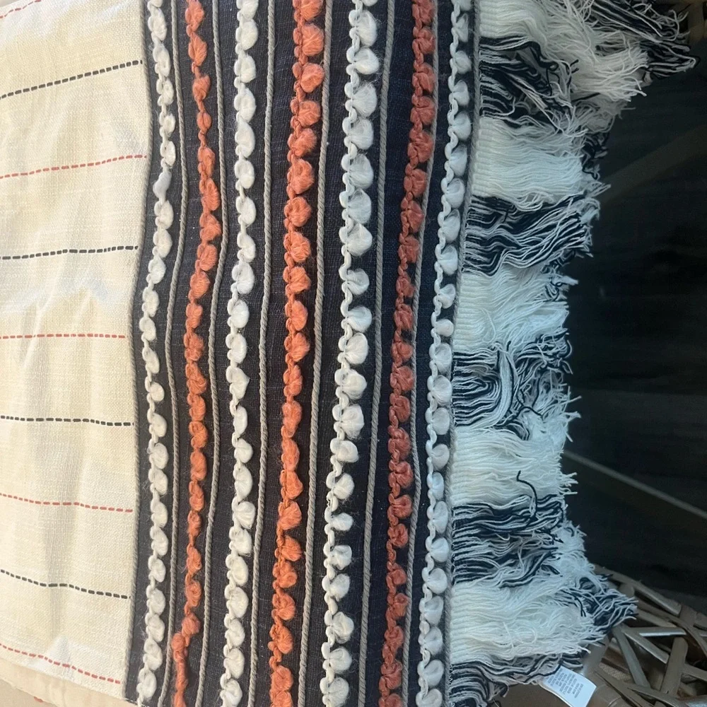 NEW Blue and coral beaded table runner